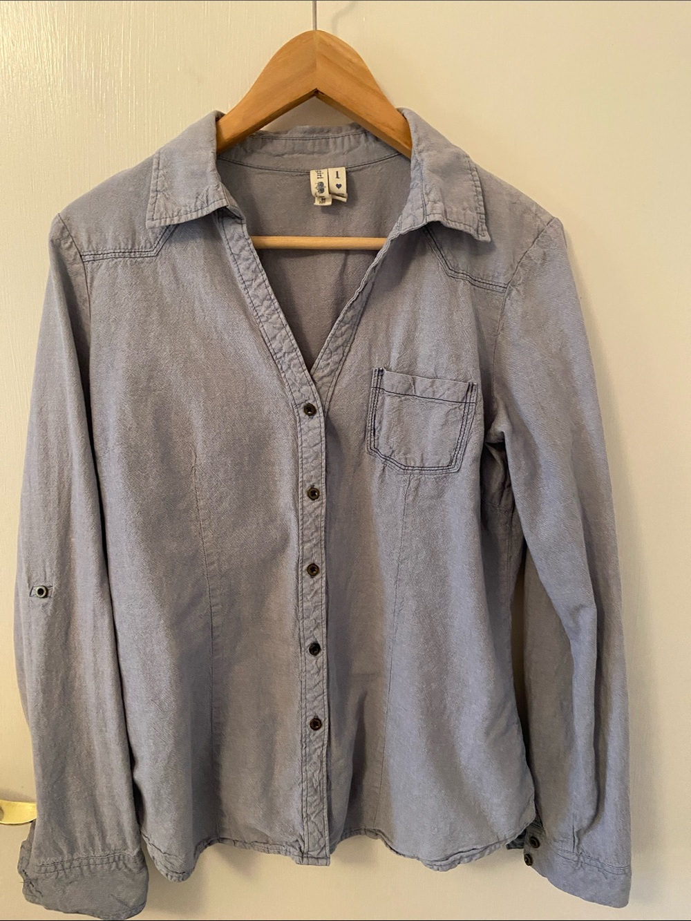 Gilli Pale Blue Casual Button-Down Shirt
